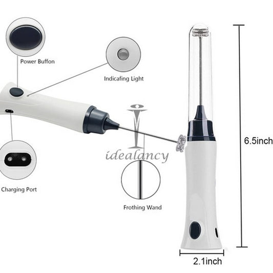 Rechargeable Electric Coffee Frother & Milk Beater
