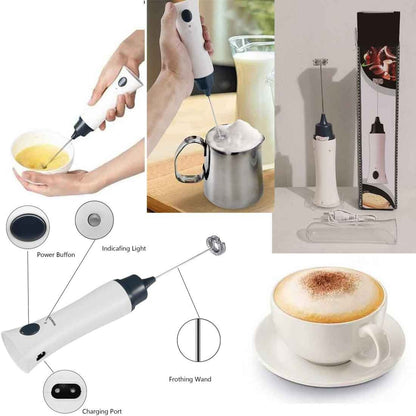 Rechargeable Electric Coffee Frother & Milk Beater