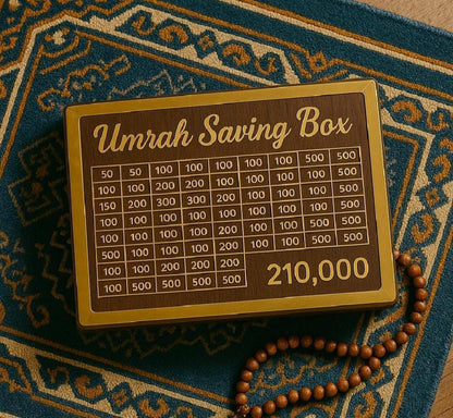Wooden Umrah Saving Box